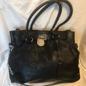 Michael Kors Hamilton leather bag black